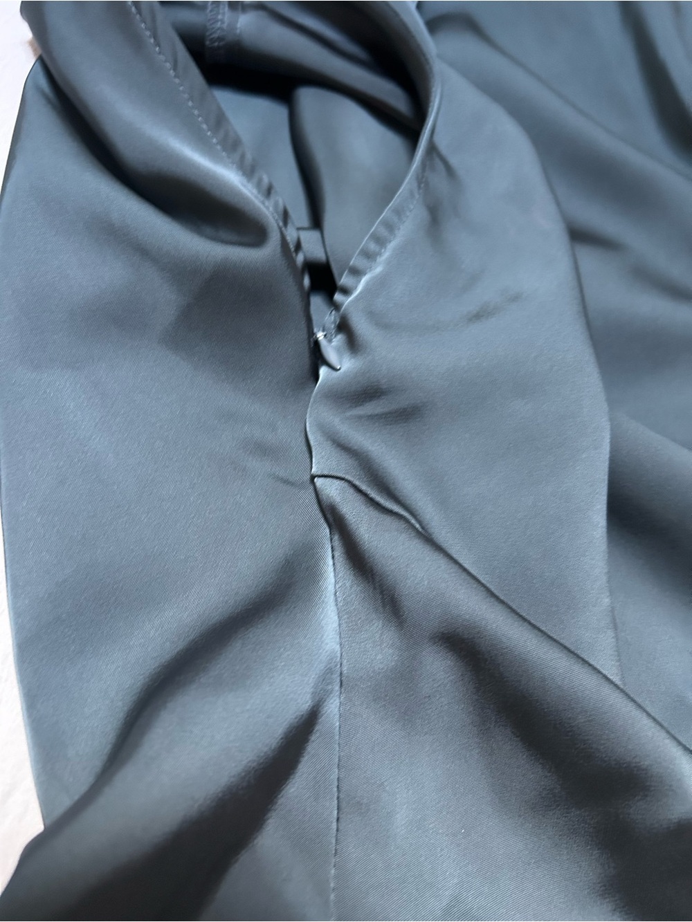 Storia Teal Blue Draped Ruched Maxi Dress - Picture 8 of 9